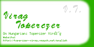 virag toperczer business card